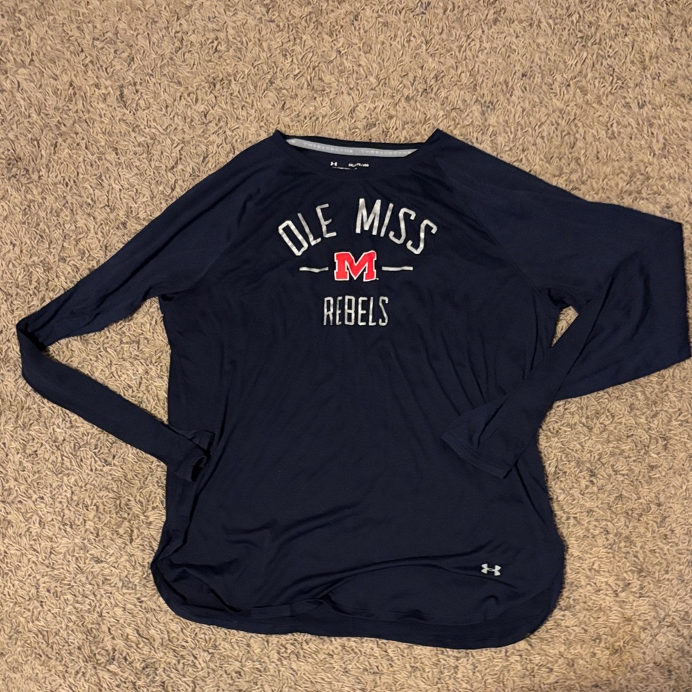 Under Armour Navy Ole Miss Rebels Long Sleeve Tee